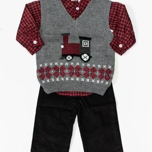 Dockers Baby Boy 3pc Sweater Vest Set 18m